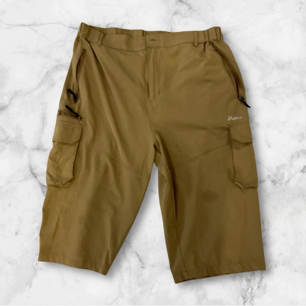 Pudolla Tan Cargo Shorts for Men